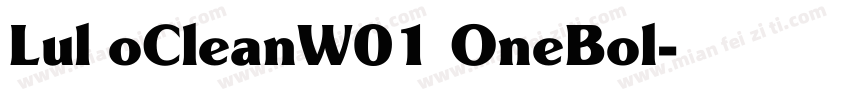 Lul oCleanW01 OneBol字体转换